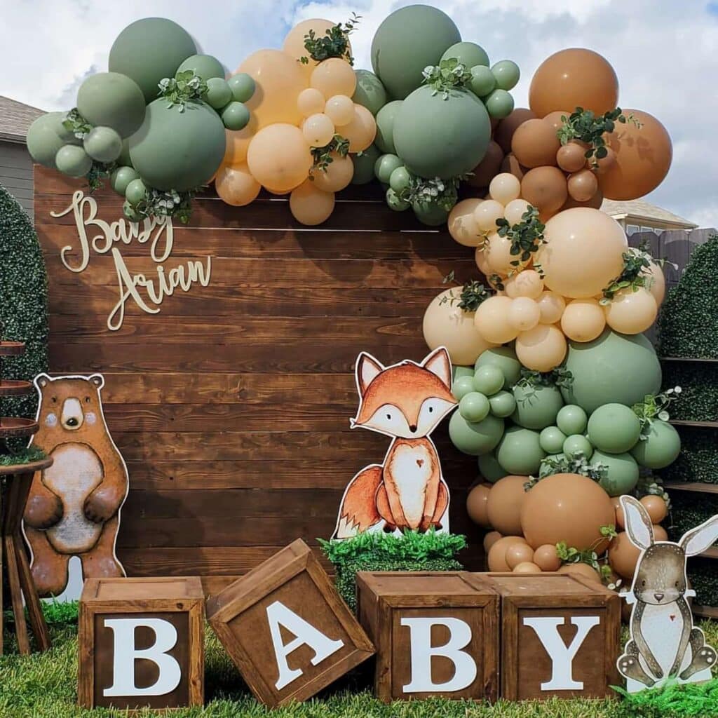 Woodland Baby Shower Balloon Garland Kit