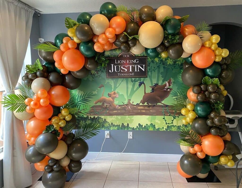 Lion King Backdrop and Balloons