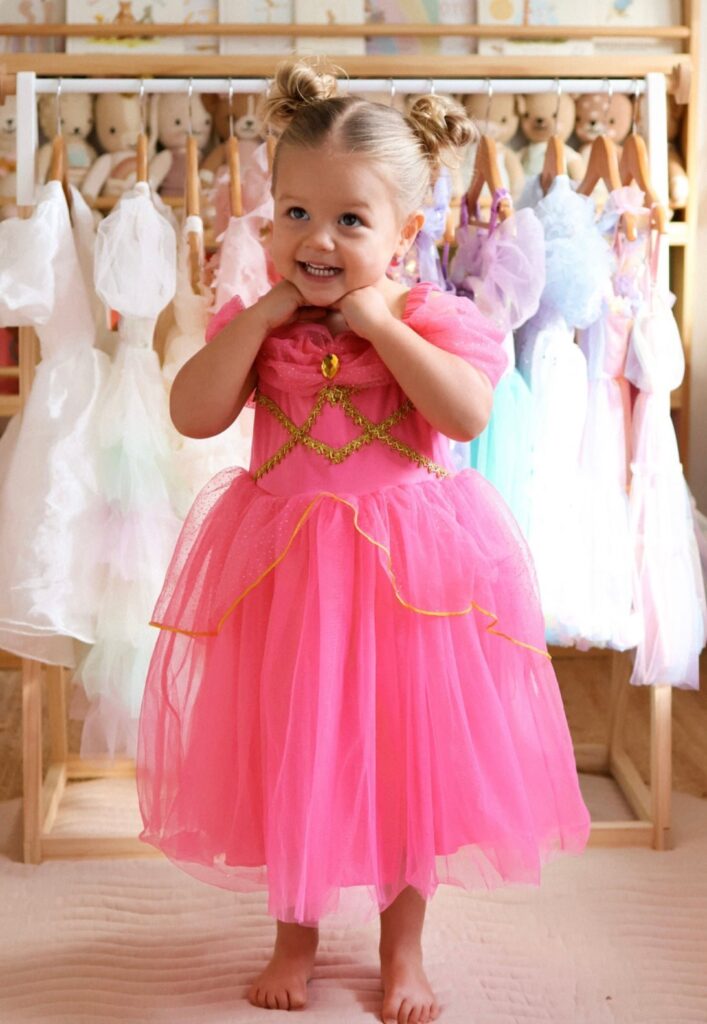 Pink Aurora Princess Luxe Birthday Party Dress Costume