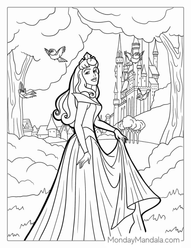 Sleeping Beauty Coloring Pages Templates