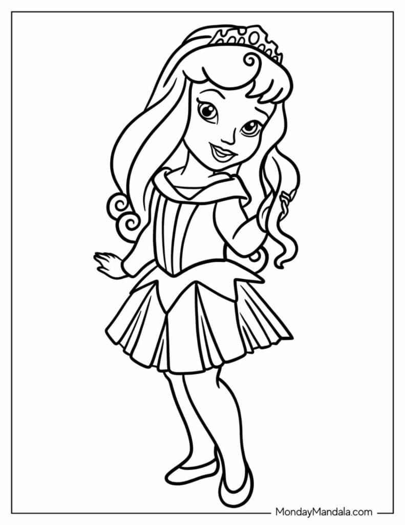 Chibi Sleeping Beauty Coloring Pages Templates