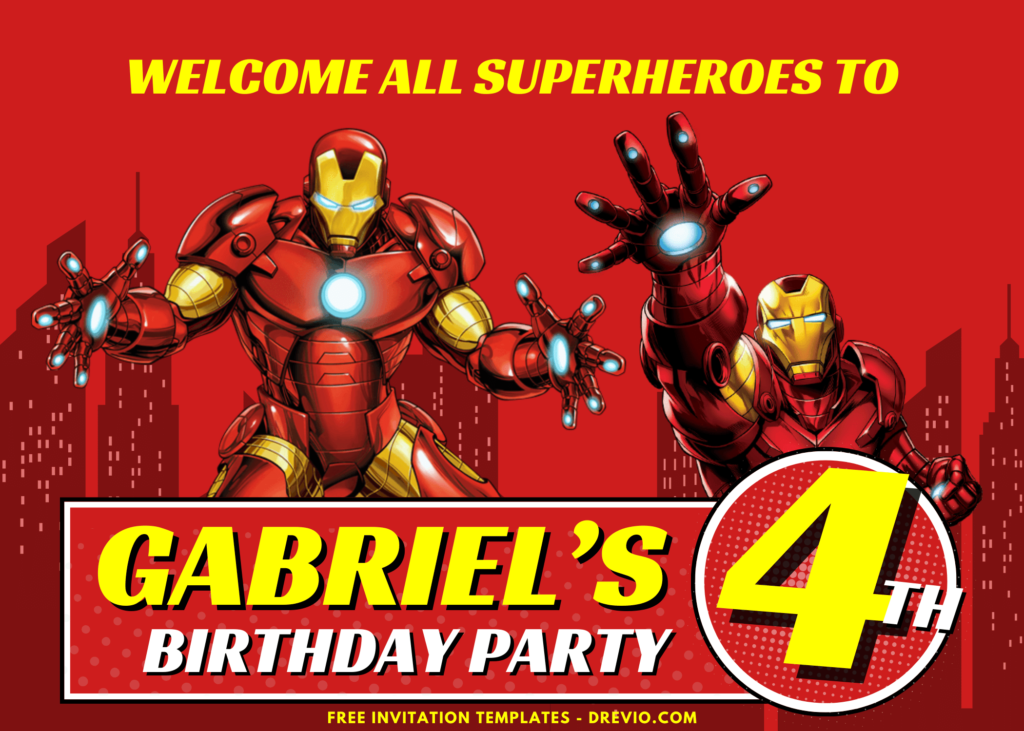 Marvel Avengers Iron Man Birthday Party Welcome Sign Board