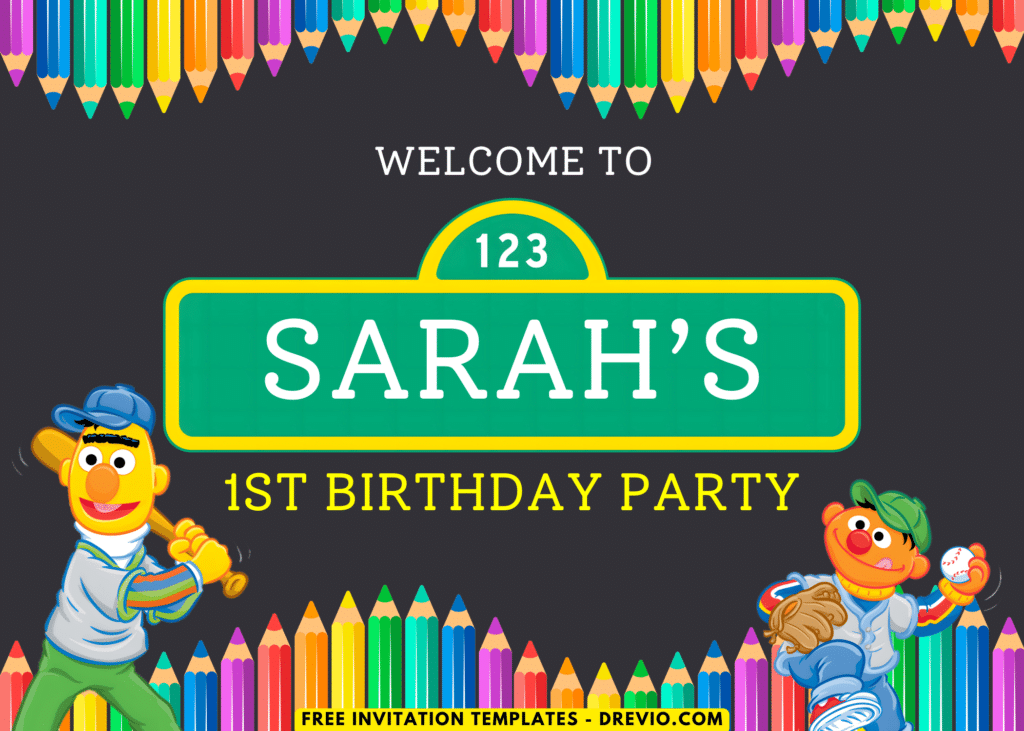 Sesame Street Birthday Party Welcome Sign Board
