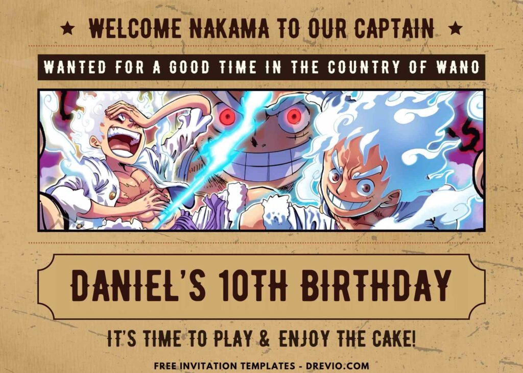One Piece Birthday Party Welcome Sign Board