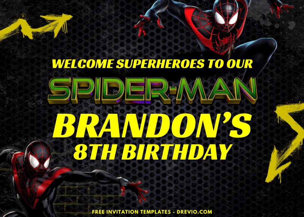 Spiderman Miles Morales Birthday Party Welcome Sign