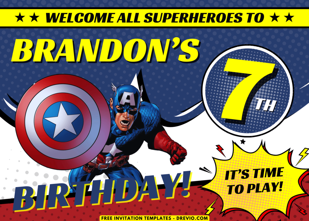 Captain America Birthday Party Welcome Sign