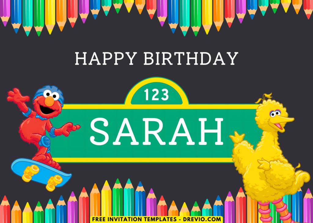 Sesame Street Birthday Party Backdrop Banner