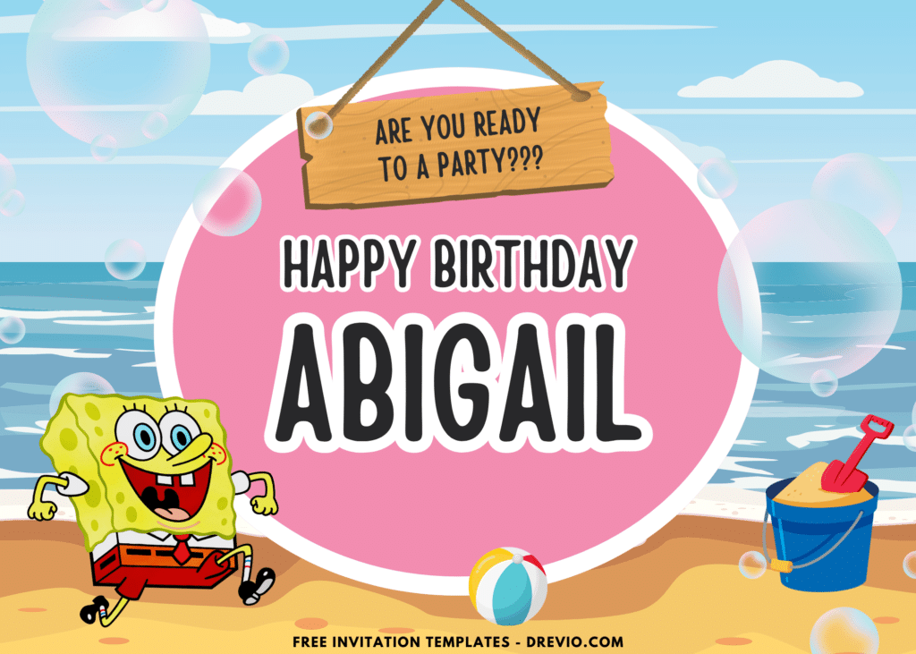 SpongeBob Birthday Party Backdrop Banner