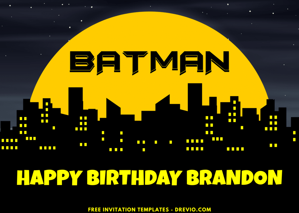 Gotham City Batman Birthday Party Backdrop Banner