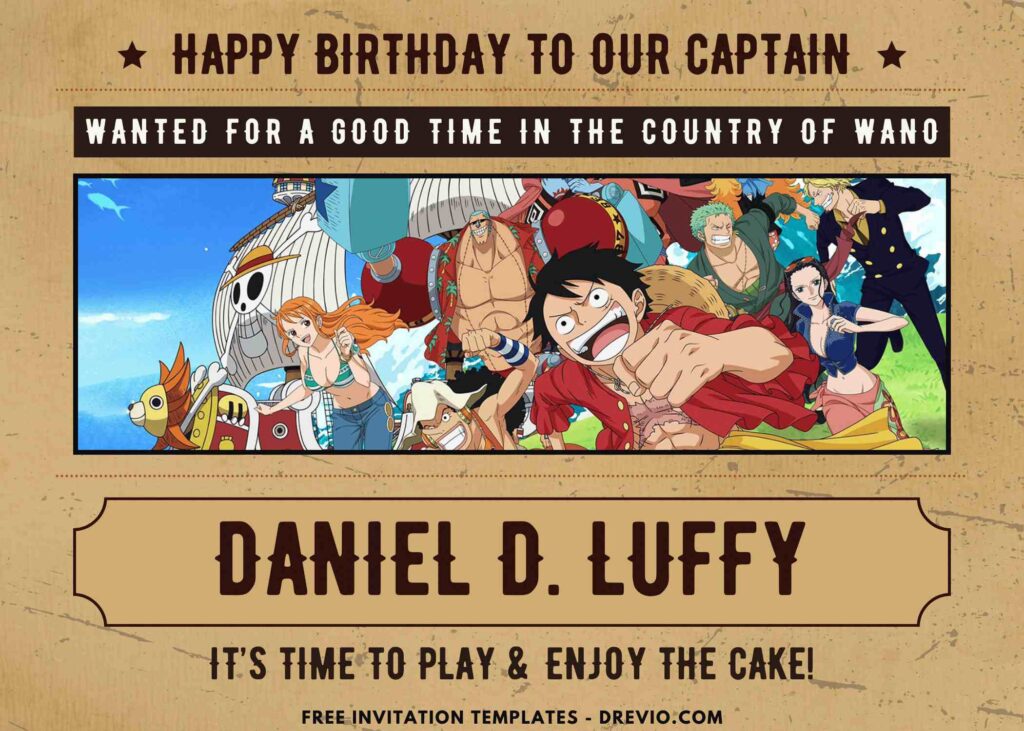 Wanted Poster One Piece Birthday Party Backdrop Banner