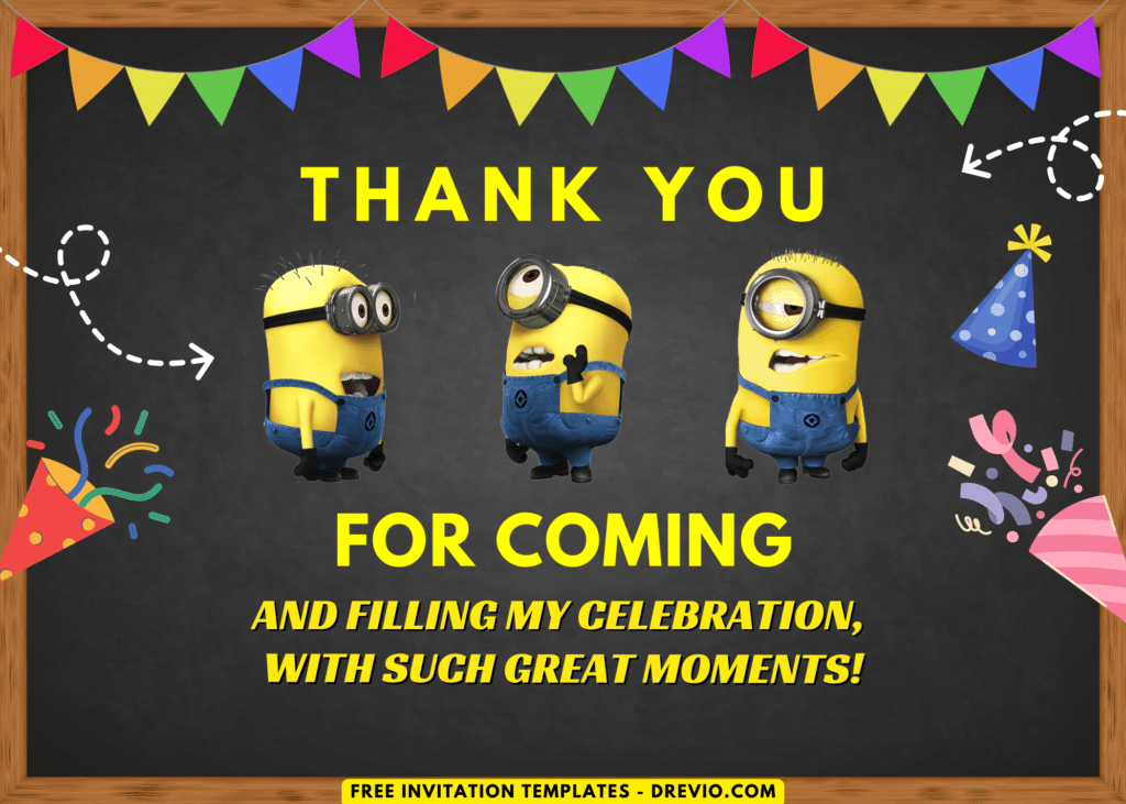 Calling All Minions Birthday Party Thank You Card