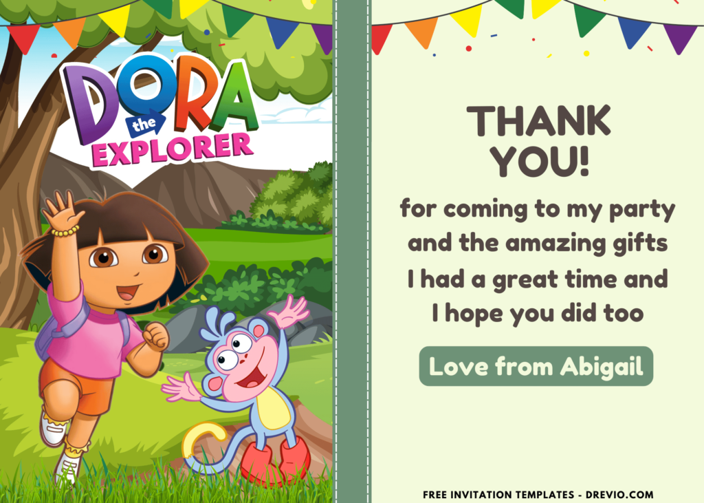 Dora The Explorer Jungle Birthday Party Backdrop