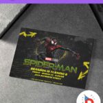 Spiderman Miles Morales Birthday Party Kits – Editable Canva