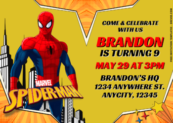 Ultimate Spiderman Birthday Party Invitations