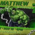 (Free Canva Template) Incredible Hulk Mayhem Birthday Party Kits