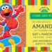 Skateboarding Elmo Birthday Party Invitations