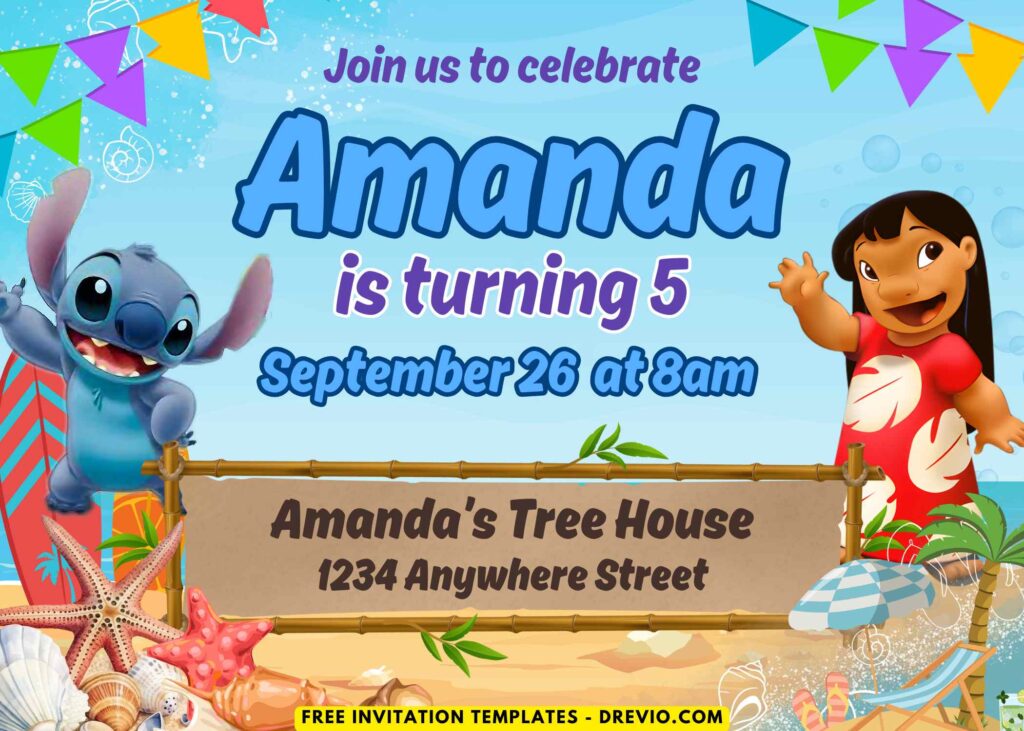 Lilo & Stitch Birthday Party Invitations