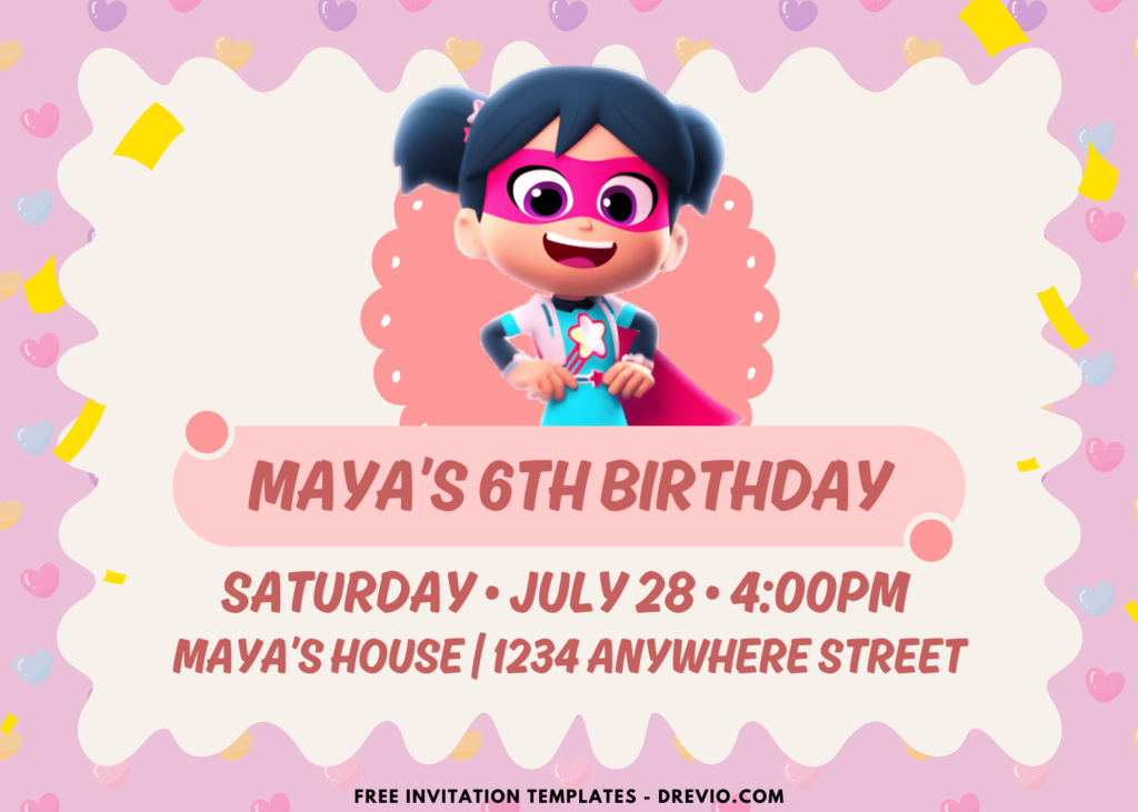 Starbeam Birthday Party Invitations