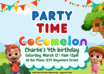 Cocomelon Wonder Park Birthday Invitations