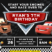 Lightning McQueen And Friends Birthday Party Invitations