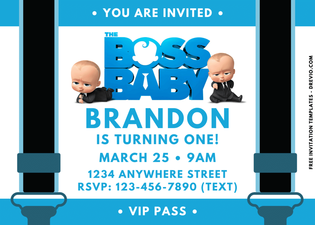 Boss Baby Birthday Party Invitations