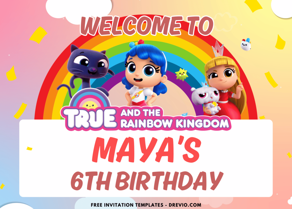Magical True And The Rainbow Kingdom Birthday Party Welcome Sign Board