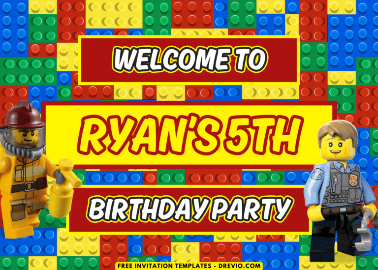 Building Block Lego Birthday Party welcome Sign board