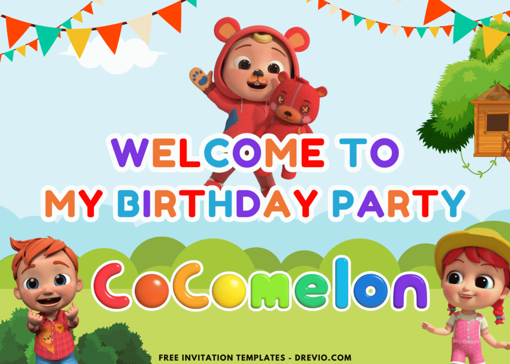 Cocomelon Birthday Party Welcome Sign Board
