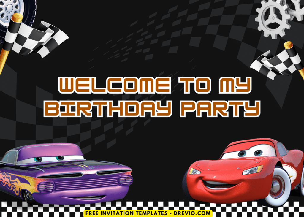 Lightning McQueen And Ramone Birthday Party Welcome Sign Board