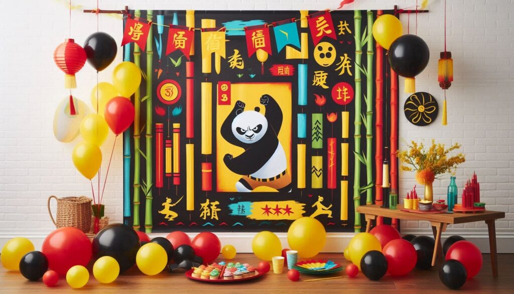 Kung Fu Panda Bamboo Backdrop