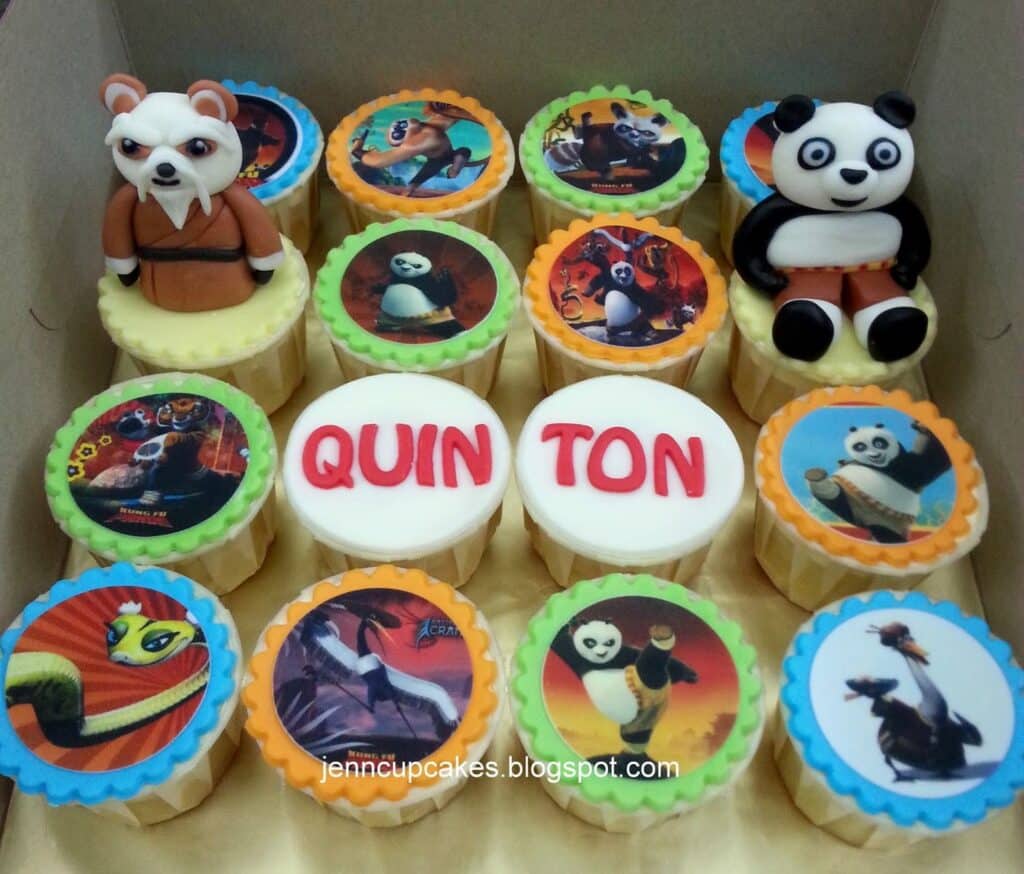 Kung Fu Panda Cupcakes Cake Topper