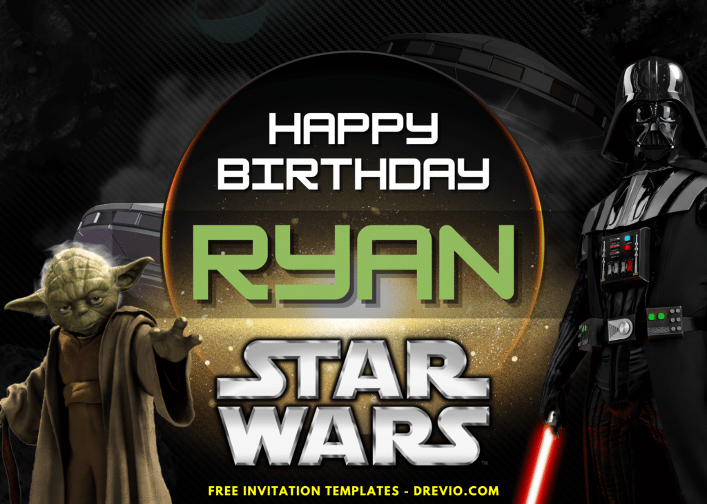 Star Wars Skywalker Saga Birthday Party Backdrop Template
