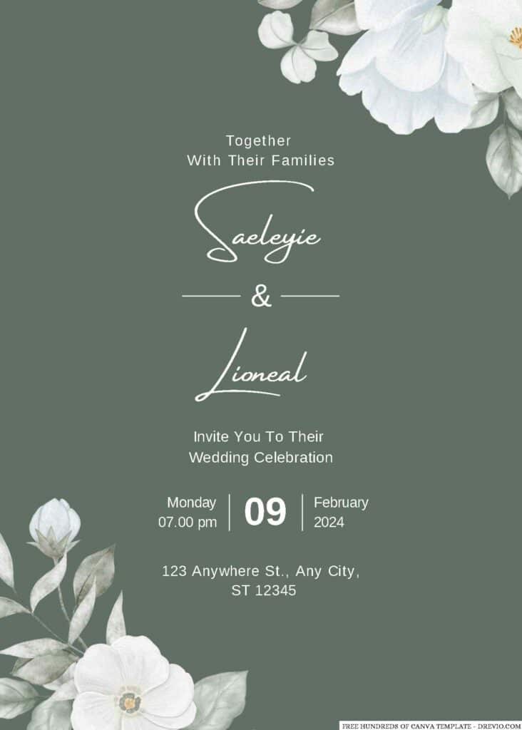Modern Sage White Floral