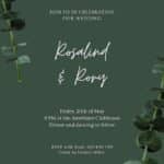 (FREE Canva Template) Sage Floral Eucalyptus Wedding Invitations
