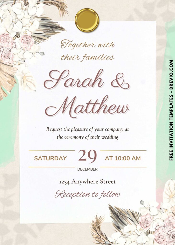 Rustic Eucalyptus Greenery Wedding Invitation