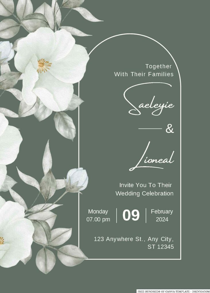 Modern Sage White Floral