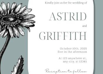 Romantic Sage Yarrow Wedding Invitations