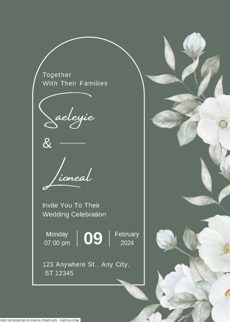 Modern Sage White Floral