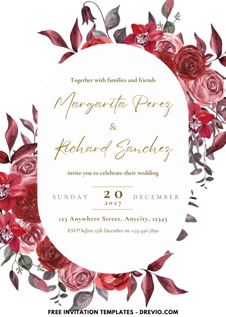 Classic Wildflower Garden Wedding Invitation
