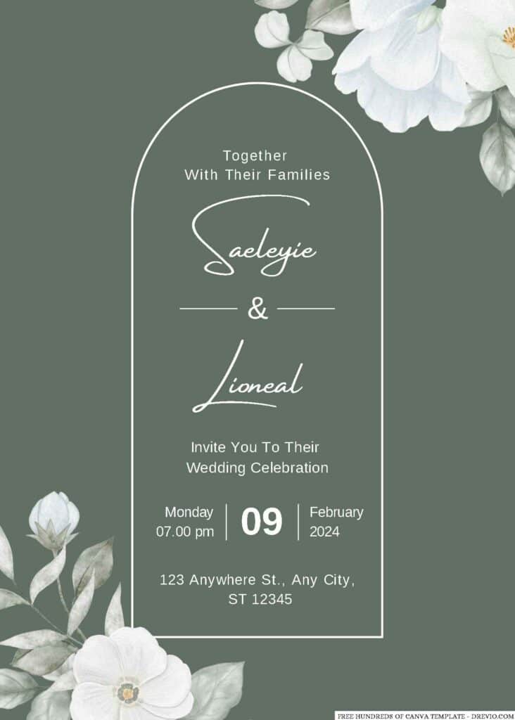 Modern Sage White Floral