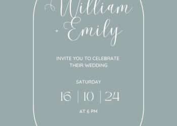 Fresh Green Leaves Wedding Invitations