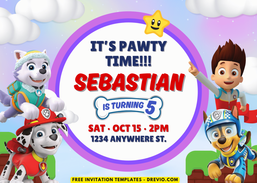 PAW Patrol Birthday Party Invitations