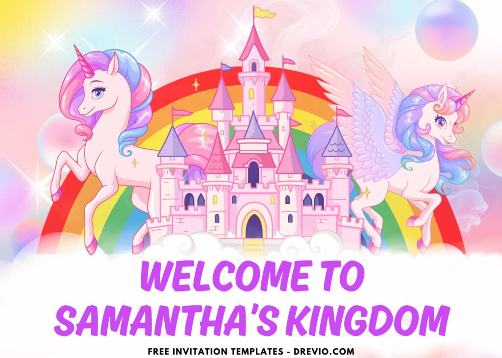 Unicorn Kingdom Birthday Party Welcome Sign Board