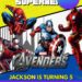 Free Editable Canva | Marvel Avengers Spiderman Captain America Ant-Man and Iron Man Birthday Invitation