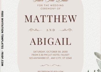 Free Printable Moody Romantic Wedding Invitation Template | Perfect for Winter and Gothic Style Wedding