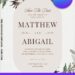 Free Printable Moody Romantic Wedding Invitation Template | Perfect for Winter and Gothic Style Wedding