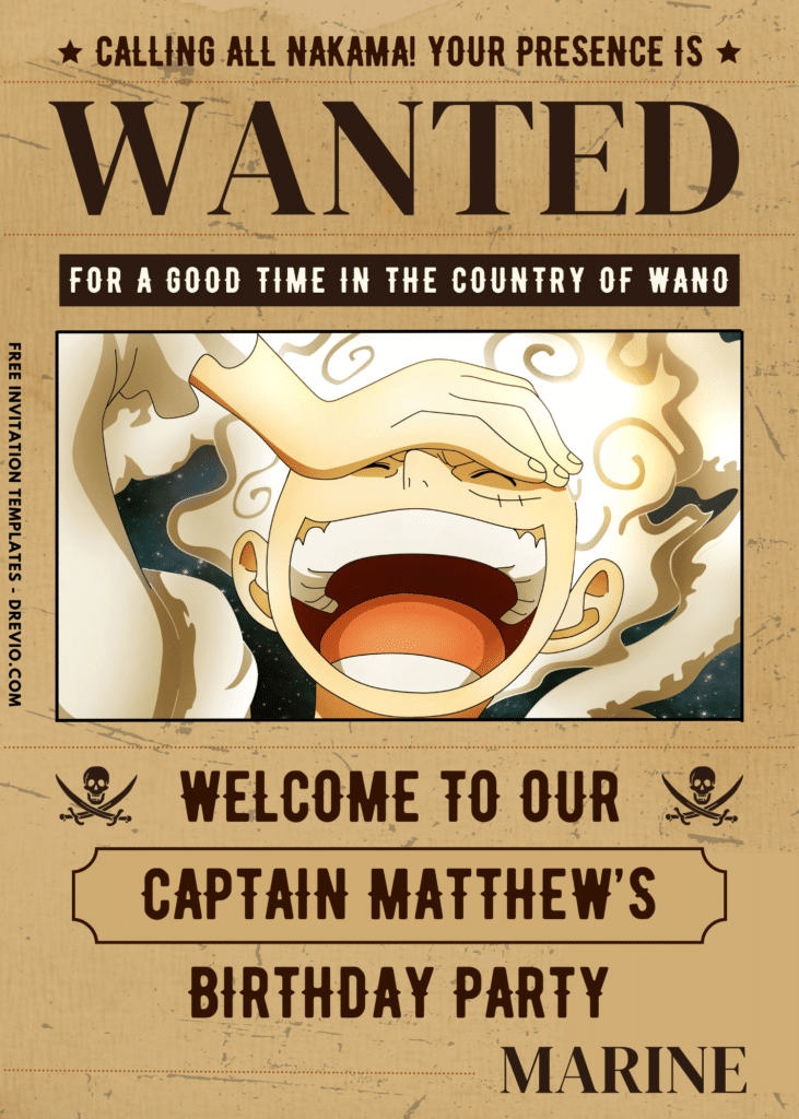 Bounty Poster One Piece Birthday Party Welcome Sign Board