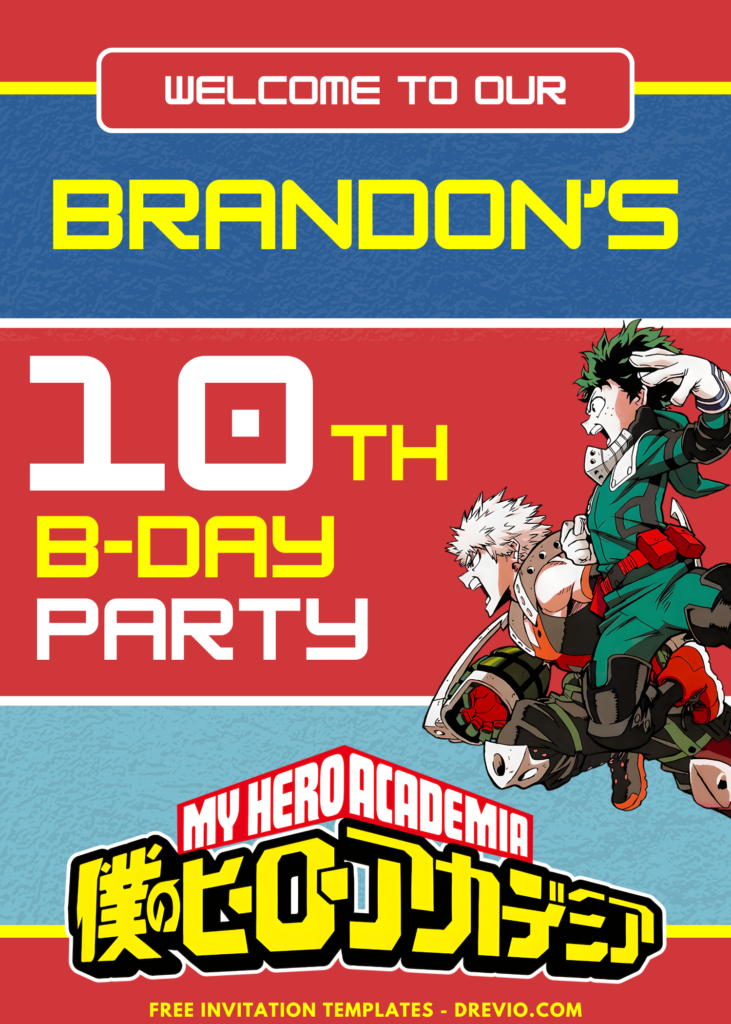 My Hero Academia Birthday Party Welcome Sign Board