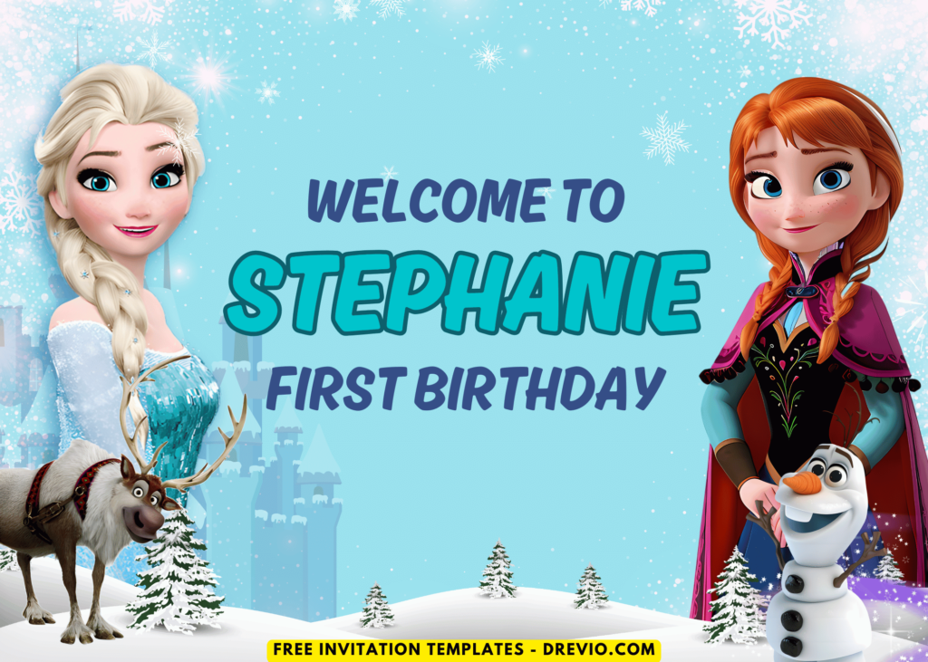 Disney Frozen Birthday Party Welcome Sign board