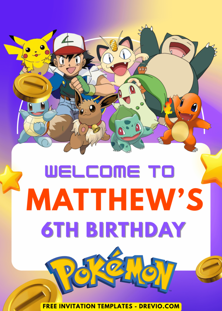 Pokemon Birthday Party Welcome Sign Board